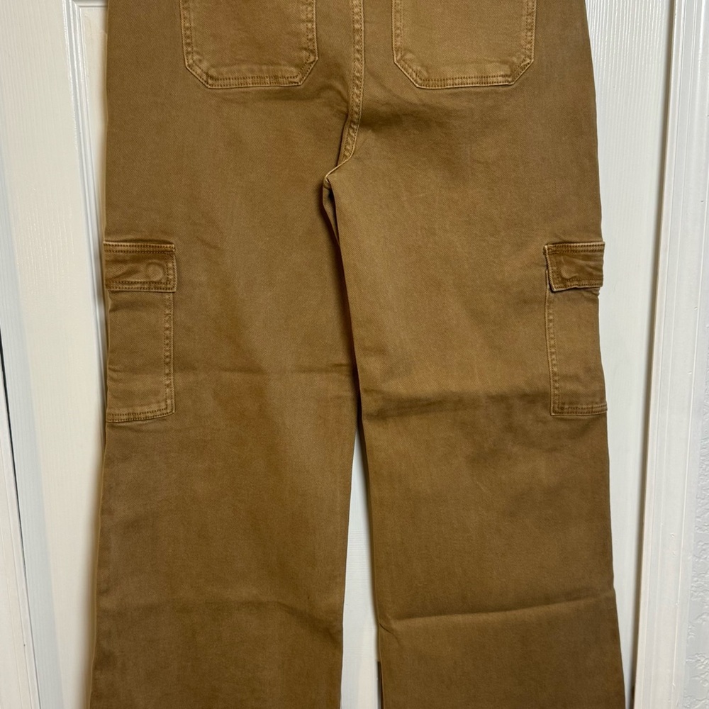 Stylish Brown Flare Cargo Jeans - Picture 4 of 7